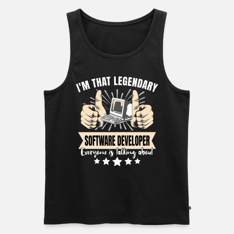 Legendärer Software Entwickler - Männer Premium Bio Tank Top - Schwarz