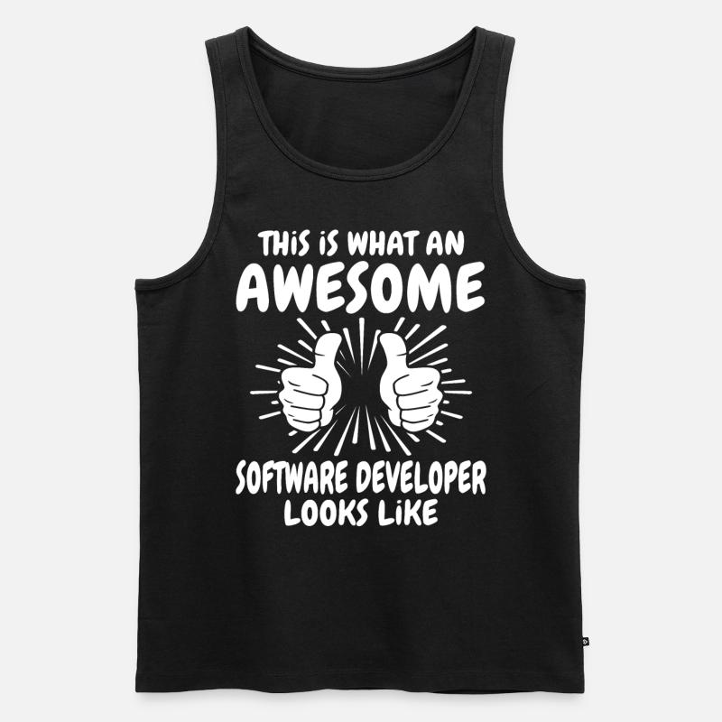 Software Developer - Men's Premium Organic Tank Top - black