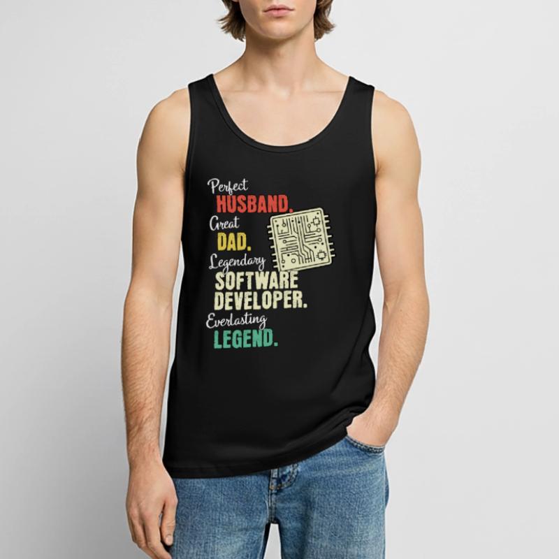 Software Developer Dad Men's Premium Organic Tank Top