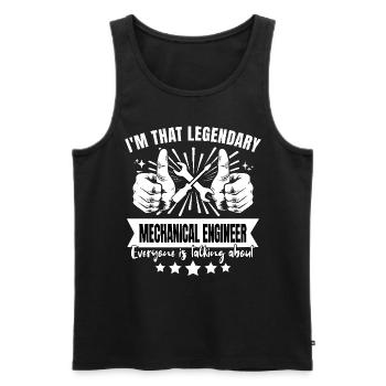 Légende légendaire de l’ingénieur mécanique - Débardeur bio Premium Homme - noir - Devant - Michal (187cm)