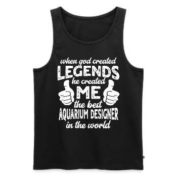 Meilleur concepteur d’aquarium Legend - Débardeur bio Premium Homme - noir - Devant - Michal (187cm)