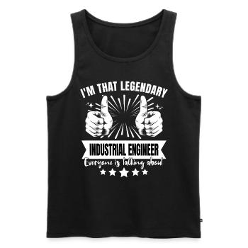 Legendary Industrial Engineer Legend - Men's Premium Organic Tank Top - black - Front - AI Model Male 178 light (178cm)