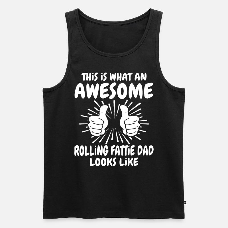 Rolling Fattie Papa - Männer Premium Bio Tank Top - Schwarz