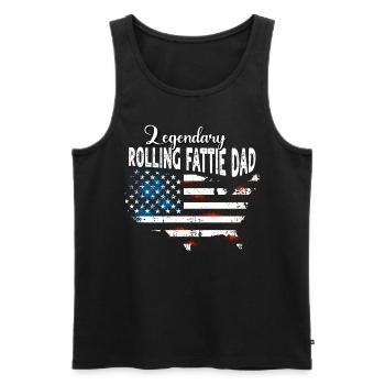 Rolling Fattie Papa US - Men's Premium Organic Tank Top - black - Front - AI Model Male 178 light (178cm)
