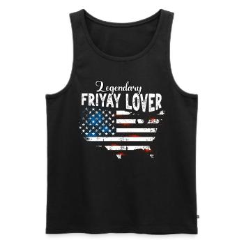 Friyay US - Männer Premium Bio Tank Top - Schwarz - Vorne - AI Model Male 178 light (178cm)