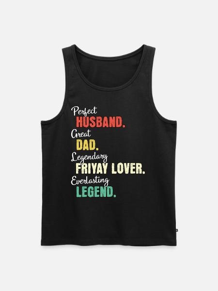Friyay Papa - Men's Premium Organic Tank Top - black