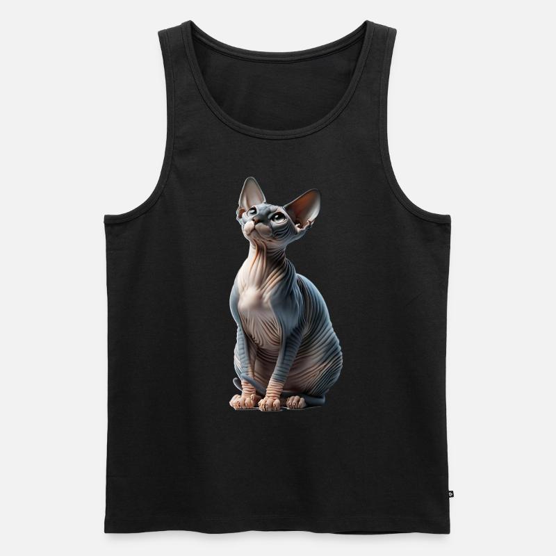 Sphynxkatze Sphynx Cat - Männer Premium Bio Tank Top - Schwarz