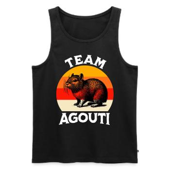 Team Aguti - Männer Premium Bio Tank Top - Schwarz - Vorne - Michal (187cm)