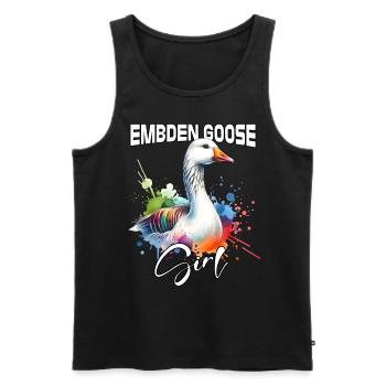Embden Oie Fille Emdengans - Débardeur bio Premium Homme - noir - Devant - Michal (187cm)