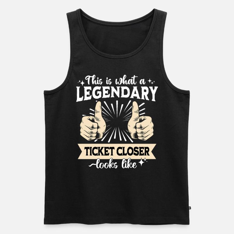 Legendärer IT Ticket - Männer Premium Bio Tank Top - Schwarz