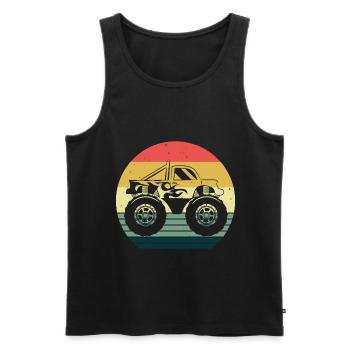 Auto Monstertruck Motor Monster Truck Motorsport - Men's Premium Organic Tank Top - black - Front - AI Model Male 178 light (178cm)