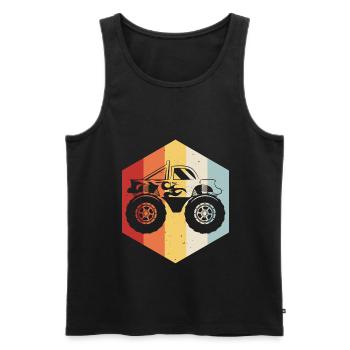 Motor Auto Monstertruck Monster Truck Motorsport - Men's Premium Organic Tank Top - black - Front - AI Model Male 178 light (178cm)