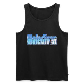 Malediven! Ein traumhaft schönes Malediven Motiv! - Männer Premium Bio Tank Top - Schwarz - Vorne - AI Model Male 178 light (178cm)