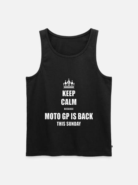Keep calm motogp is back - Men's Premium Organic Tank Top - black