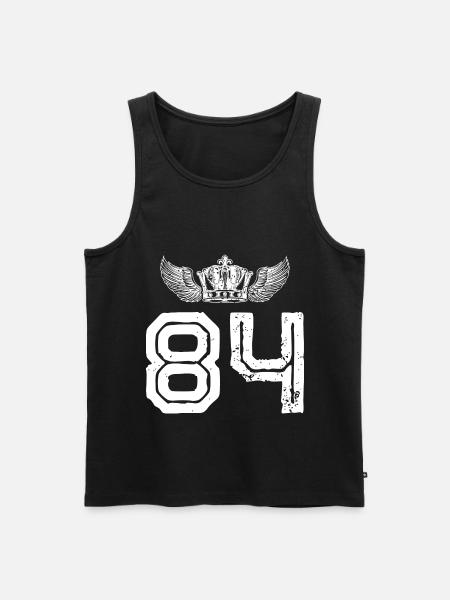 84 Number crown - Men's Premium Organic Tank Top - black