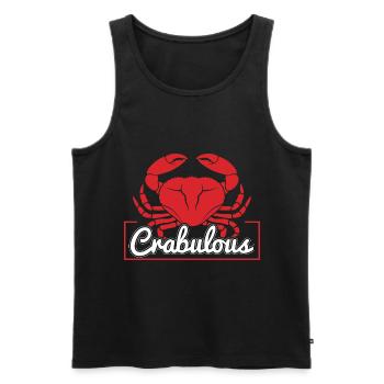 Crabulous Crab Lover - Men's Premium Organic Tank Top - black - Front - Michal (187cm)