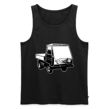 Multicar M25 Multicar Nouveaux camions Multricar - Débardeur bio Premium Homme - noir - Devant - AI Model Male 178 light (178cm)