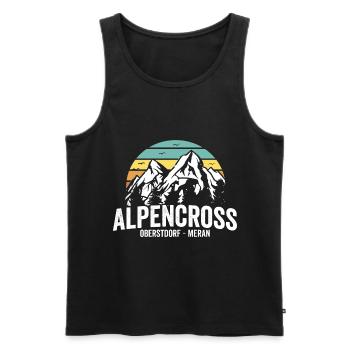 Alpenüberquerung Oberstdorf Meran Alpencross - Männer Premium Bio Tank Top - Schwarz - Vorne - AI Model Male 178 light (178cm)