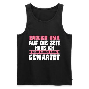 Großmutter Großmama Omi Oma - Männer Premium Bio Tank Top - Schwarz - Vorne - Michal (187cm)