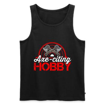 Axtziting Hobby Axe Throwing Lover Expert - Men's Premium Organic Tank Top - black - Front - Michal (187cm)