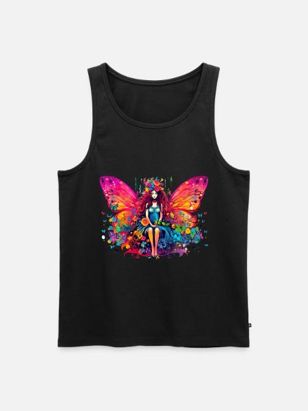 schmetterling - Männer Premium Bio Tank Top - Schwarz