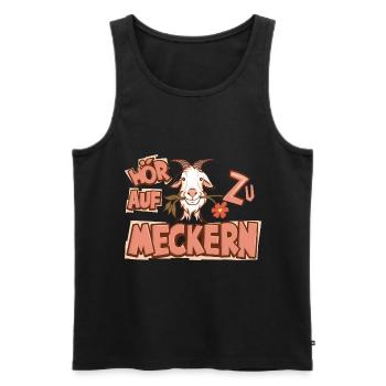 Hör auf zu meckern für eine Frau oder Mädchen - Männer Premium Bio Tank Top - Schwarz - Vorne - Michal (187cm)