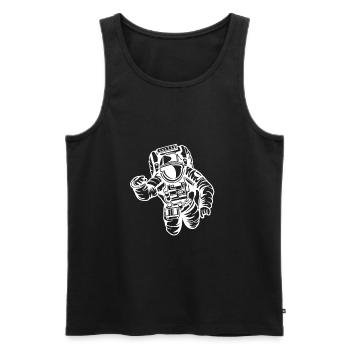 astronaut - Men's Premium Organic Tank Top - black - Front - AI Model Male 178 light (178cm)