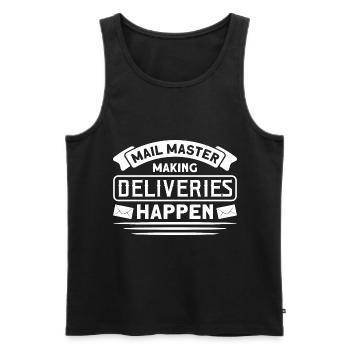 Postbote Briefträger Brief Paketdienst Geschenk - Männer Premium Bio Tank Top - Schwarz - Vorne - AI Model Male 178 light (178cm)
