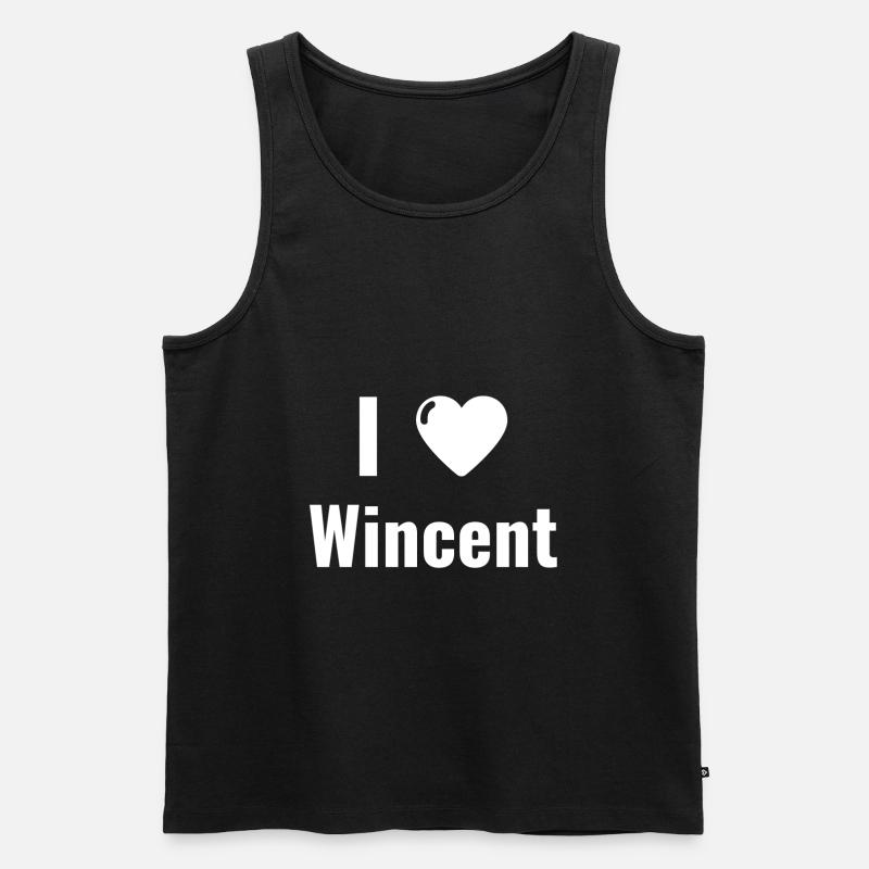 Ich liebe Wincent - Männer Premium Bio Tank Top - Schwarz