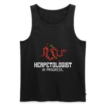 Herpetology Reptiles Herpetologist Lizards - Men's Premium Organic Tank Top - black - Front - AI Model Male 178 light (178cm)