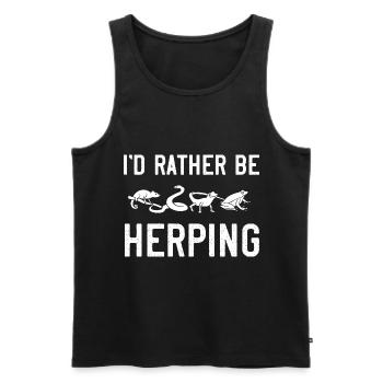 Herpetology Reptiles Herpetologist Lizards - Men's Premium Organic Tank Top - black - Front - AI Model Male 178 light (178cm)