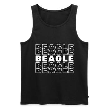 Beagle - Débardeur bio Premium Homme - noir - Devant - Michal (187cm)