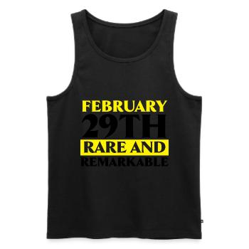 Happy Birthday Schaltjahr 29. Februar Schalttag - Männer Premium Bio Tank Top - Schwarz - Vorne - AI Model Male 178 light (178cm)