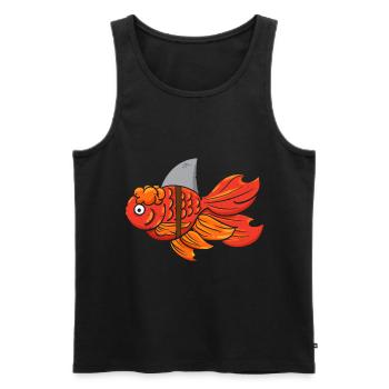 Poissons rouges Poissons sous-marins Aquariophiles Contenu des poissons - Débardeur bio Premium Homme - noir - Devant - AI Model Male 178 light (178cm)