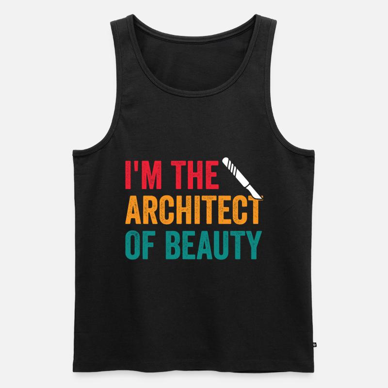 Plastischer Chirurg Architekt Der - Männer Premium Bio Tank Top - Schwarz