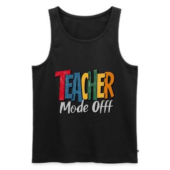 Lustiger Lehrer Mode Off im Ruhestand - Männer Premium Bio Tank Top - Schwarz - Vorne - Michal (187cm)