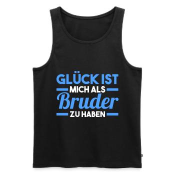 Geschwister Familie Brüder Bruder - Männer Premium Bio Tank Top - Schwarz - Vorne - AI Model Male 178 light (178cm)