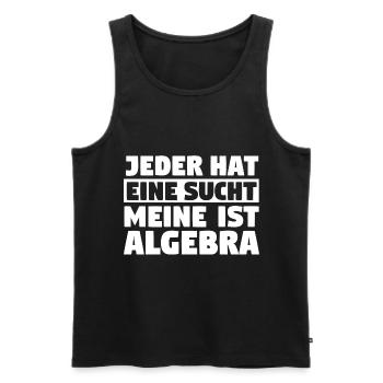 Mathematik Mathe Rechnen Algebra - Männer Premium Bio Tank Top - Schwarz - Vorne - AI Model Male 178 light (178cm)