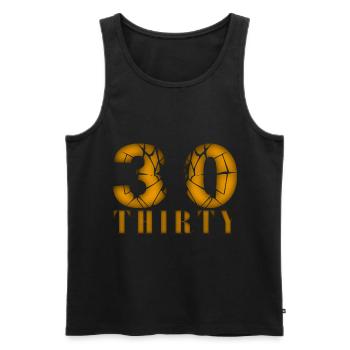 30 Jahre alt, Geburtsspruch - Männer Premium Bio Tank Top - Schwarz - Vorne - Michal (187cm)