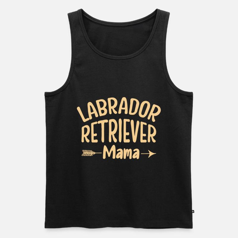 Labrador Retriever Mama - Männer Premium Bio Tank Top - Schwarz
