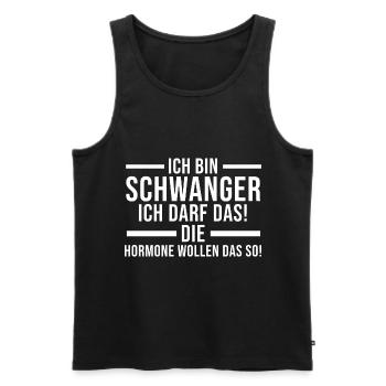 Mutter Schwangerschaft Schwanger Werdende Mama - Männer Premium Bio Tank Top - Schwarz - Vorne - AI Model Male 178 light (178cm)