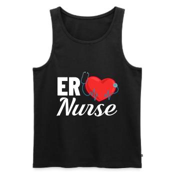 Emergency Department Emergency Nurse First Aid - Men's Premium Organic Tank Top - black - Front - Michal (187cm)