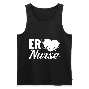 Emergency Department Emergency Nurse First Aid - Men's Premium Organic Tank Top - black - Front - Michal (187cm)