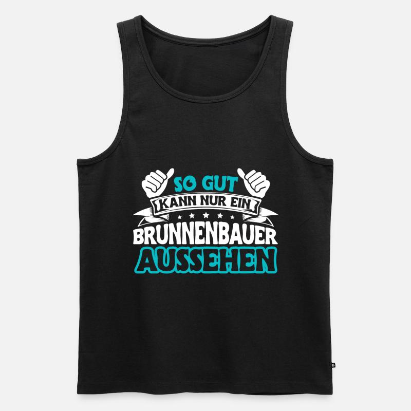Brunnenbauer - Männer Premium Bio Tank Top - Schwarz