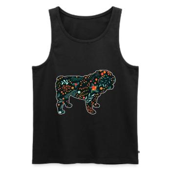 Bouledogue anglais - Débardeur bio Premium Homme - noir - Devant - AI Model Male 178 light (178cm)