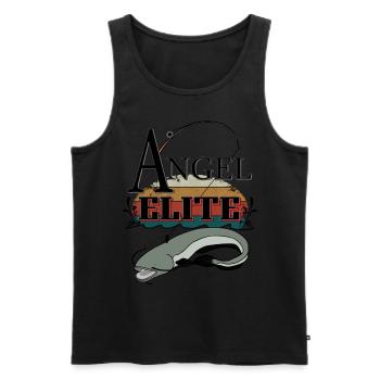Raubfisch Wels Angler Elite - Männer Premium Bio Tank Top - Schwarz - Vorne - AI Model Male 178 light (178cm)