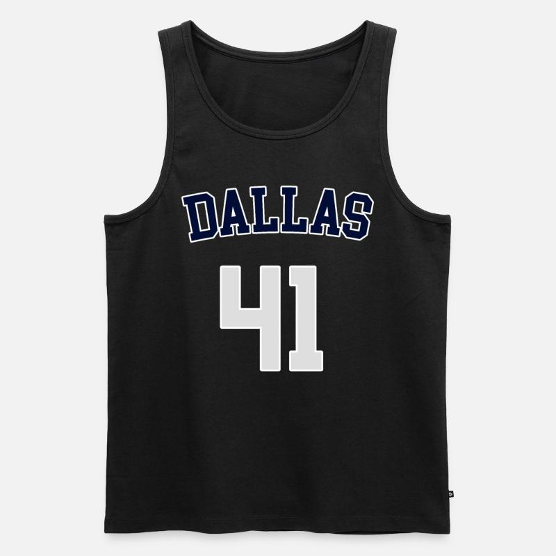 Dallas 41 - Männer Premium Bio Tank Top - Schwarz