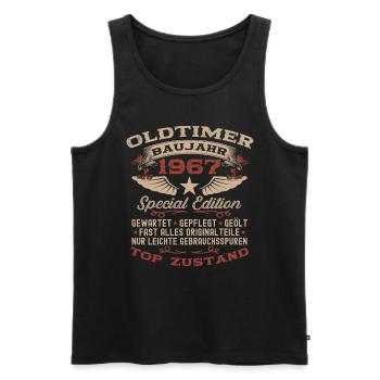 Oldtimer 1967 55. Geburtstag Geschenk Damen Herren - Männer Premium Bio Tank Top - Schwarz - Vorne - Michal (187cm)