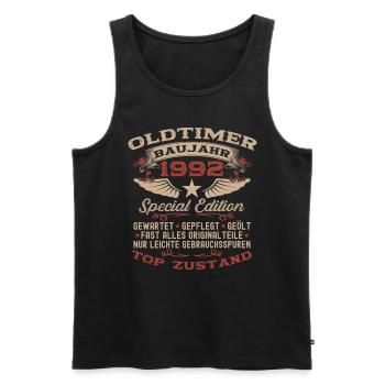 Oldtimer 1992 30. Geburtstag Geschenk Damen Herren - Männer Premium Bio Tank Top - Schwarz - Vorne - Michal (187cm)