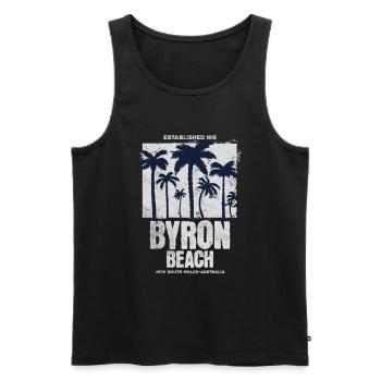 Byron Beach NSW Australia - Débardeur bio Premium Homme - noir - Devant - Michal (187cm)